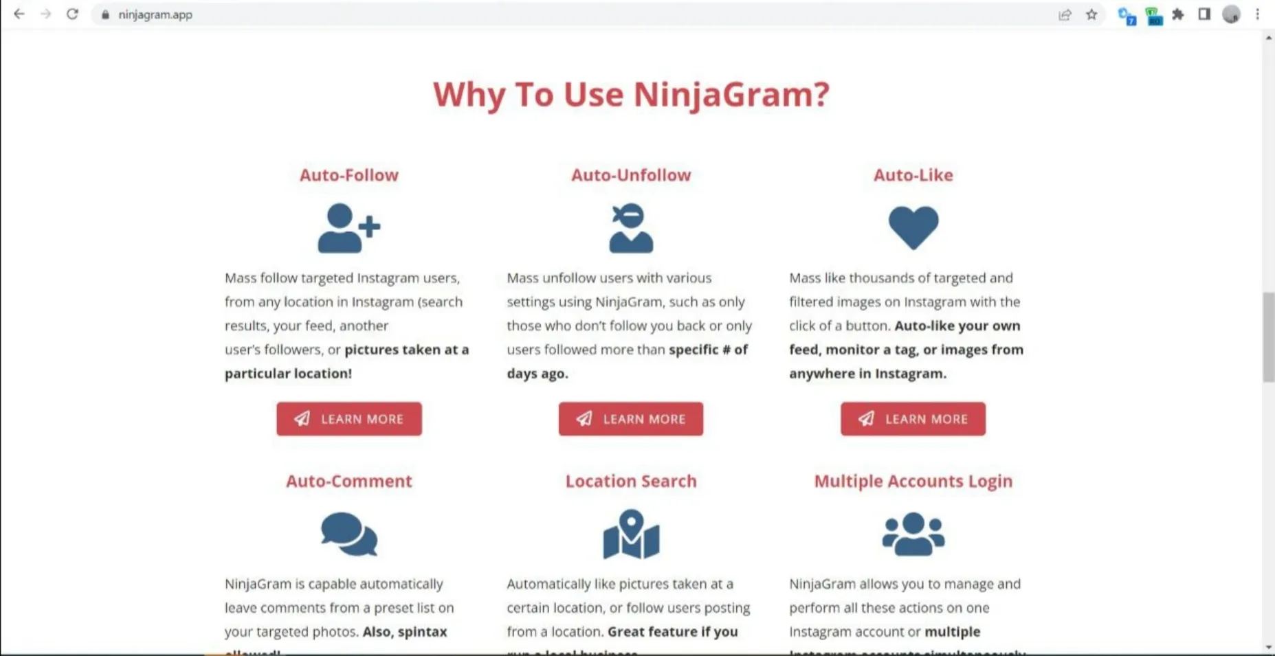 وبسایت نینجاگرام